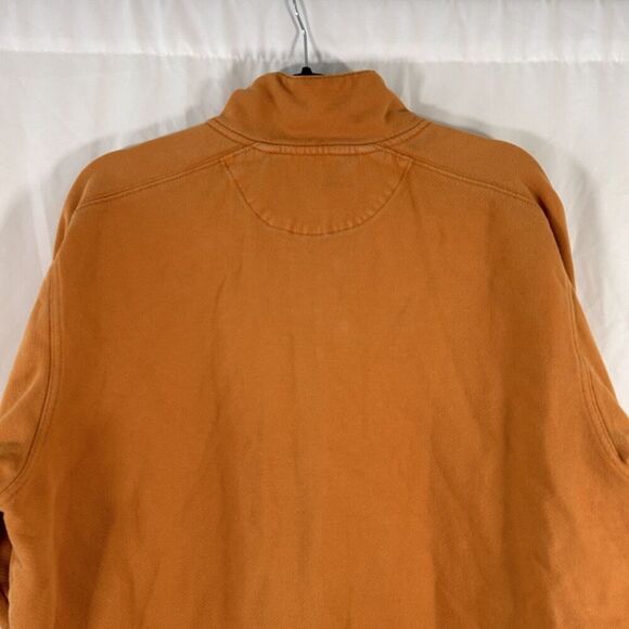 Aigle Sweater Women's Large Orange Mock Neck Long Sleeve Cotton Blend Pullover - Picture 9 of 10